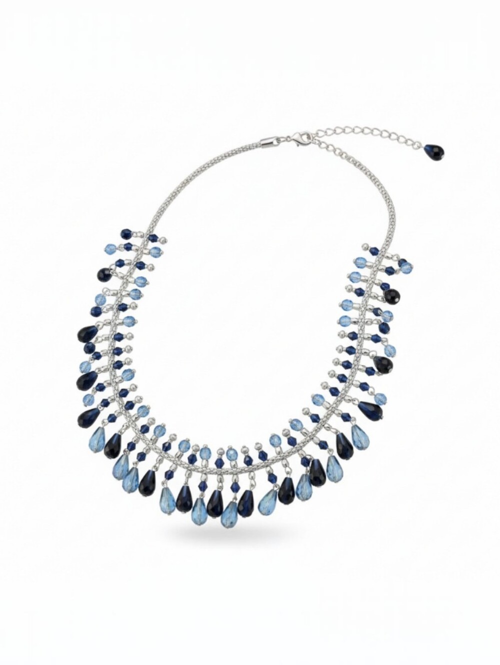 Vintage Avon Silver Plated Beaded Choker /Necklace